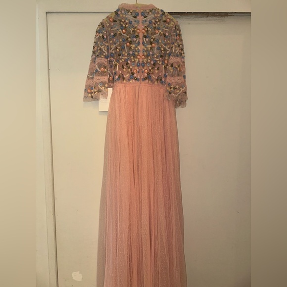 NWT Mac Duggal Embellished Beaded Floral Pink Long Dress Size 2 #35204 - Picture 1 of 13